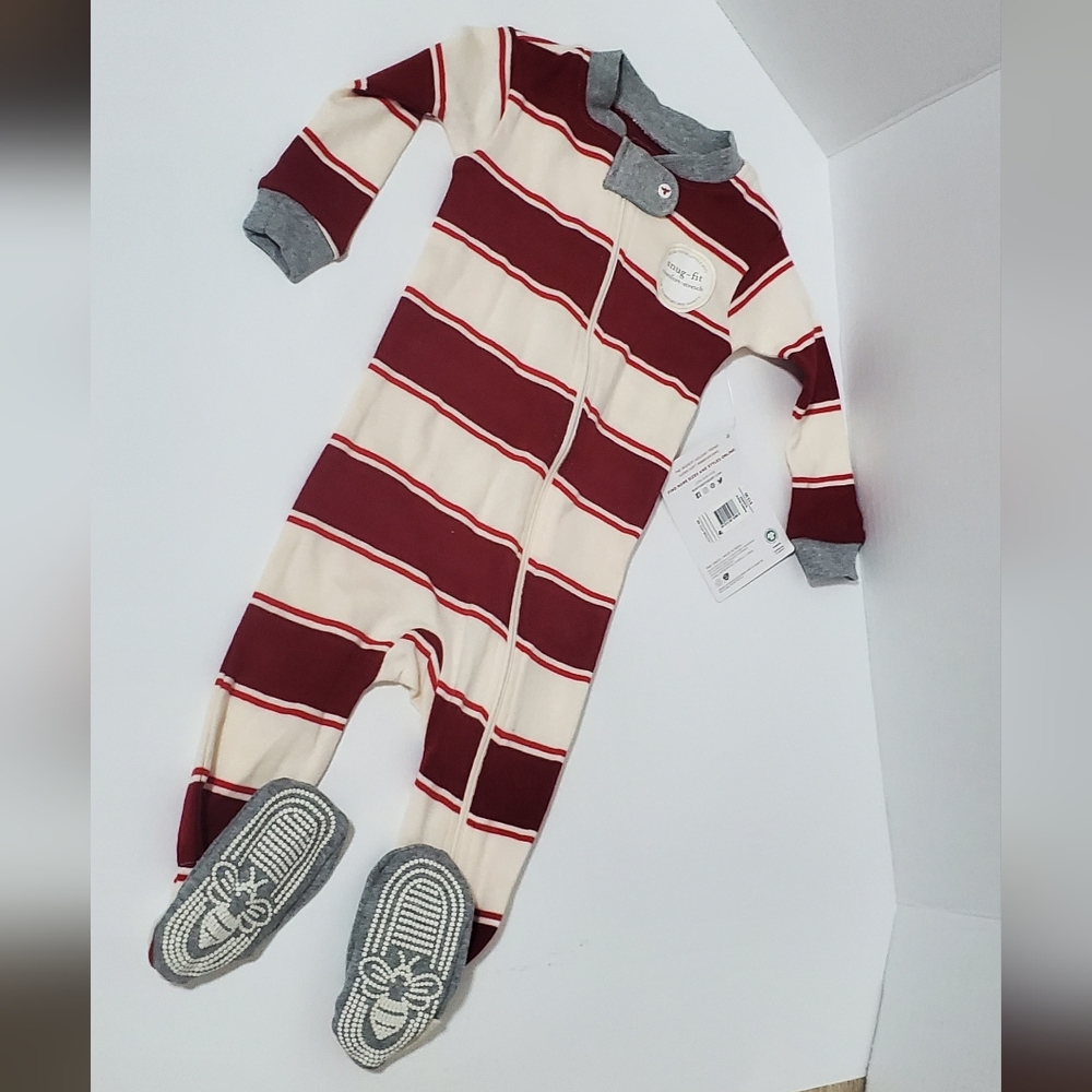 Nwt Burts Bees Baby Footie Pjs 3-6 Month